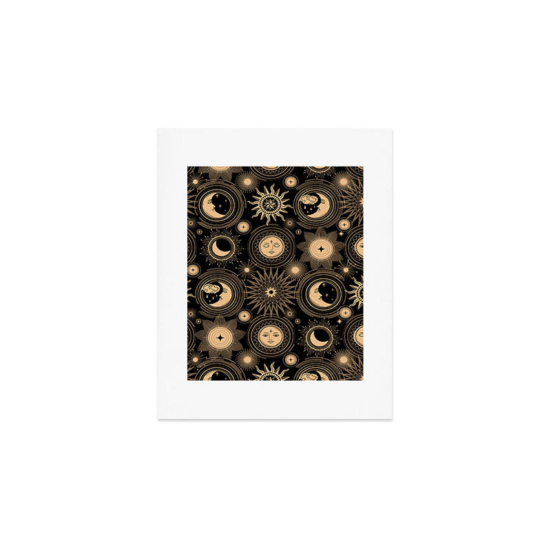 Vintage Sun & Moon Art Print Gallery Image 1