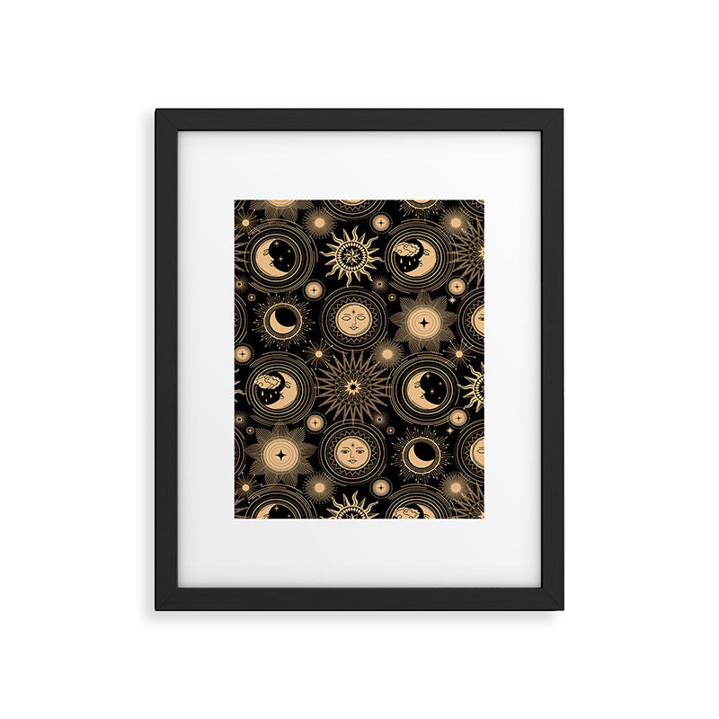 Vintage Sun & Moon Framed Art Print Gallery Image 5