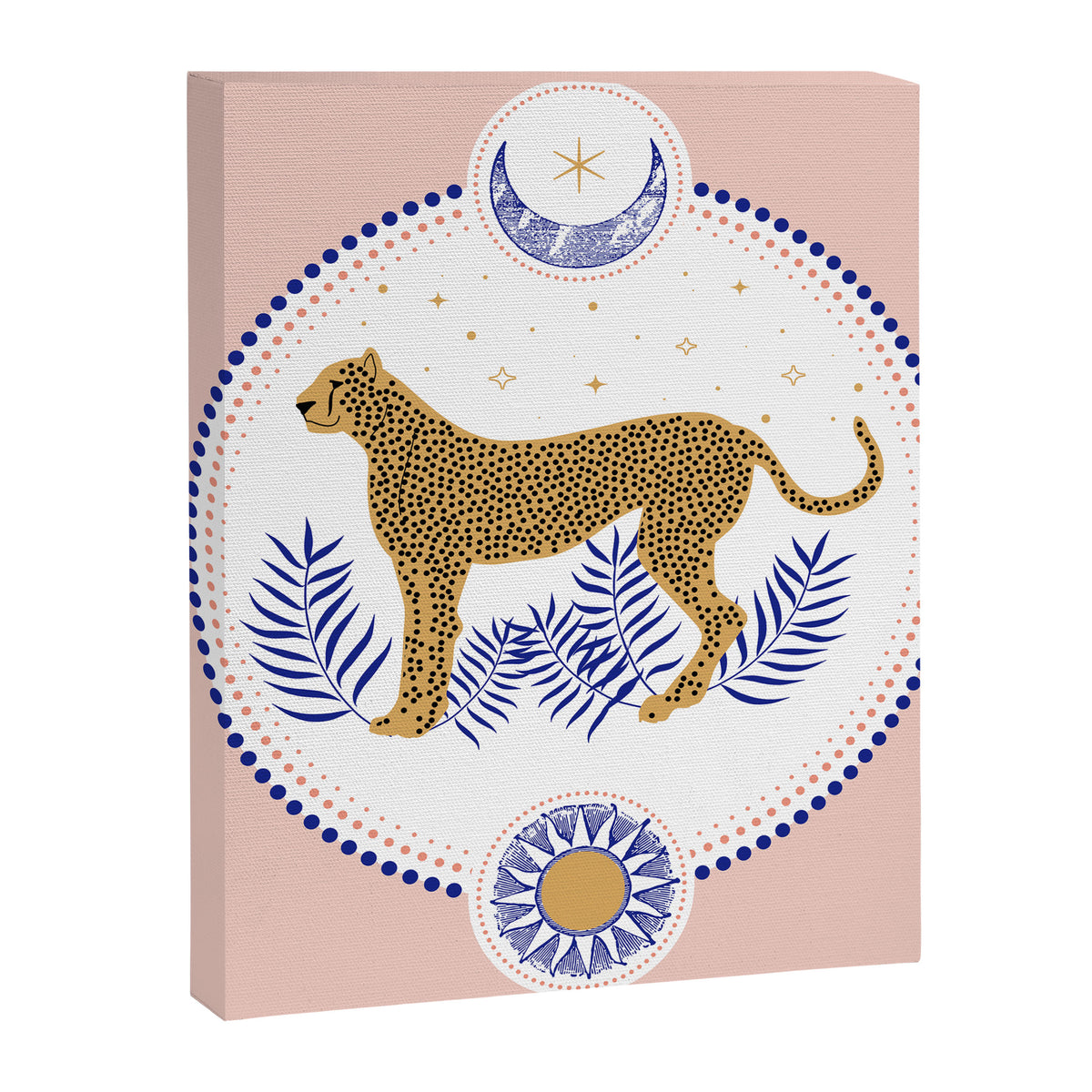 Wild Cheetah and the Moon 2 Canvas Print Gallery Image 6