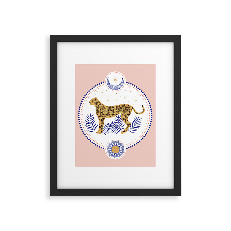 Wild Cheetah and the Moon 2 Framed Art Print Gallery Image 4