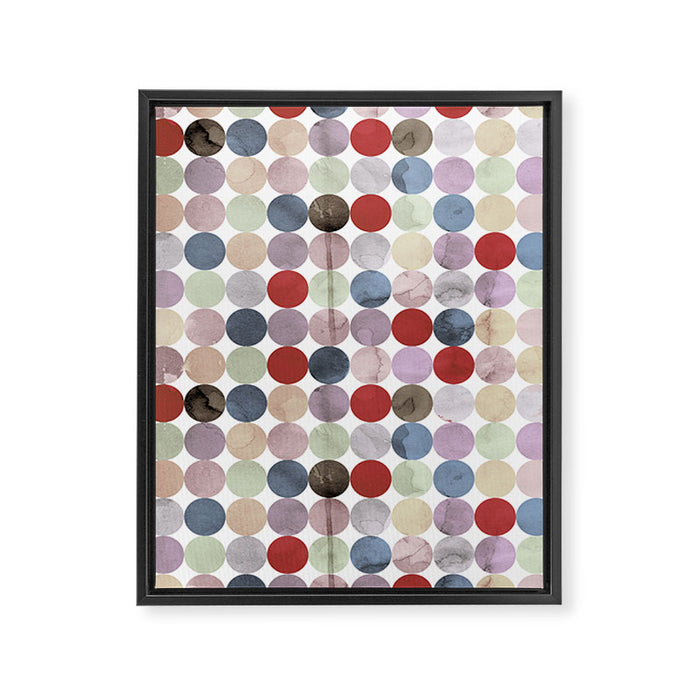 Winter Polka Dots Framed Canvas Print Gallery Image 1