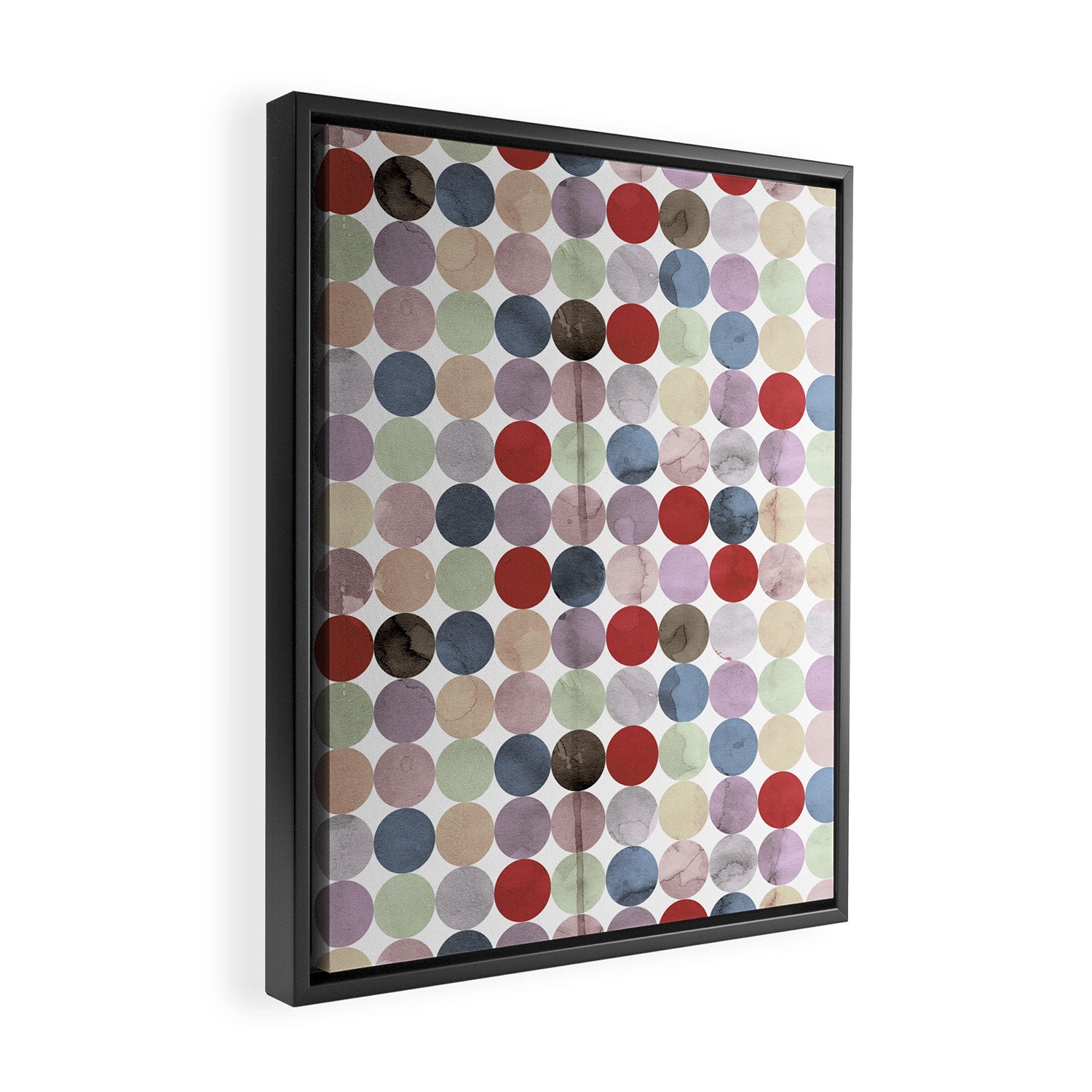 Winter Polka Dots Framed Canvas Print Gallery Image 2