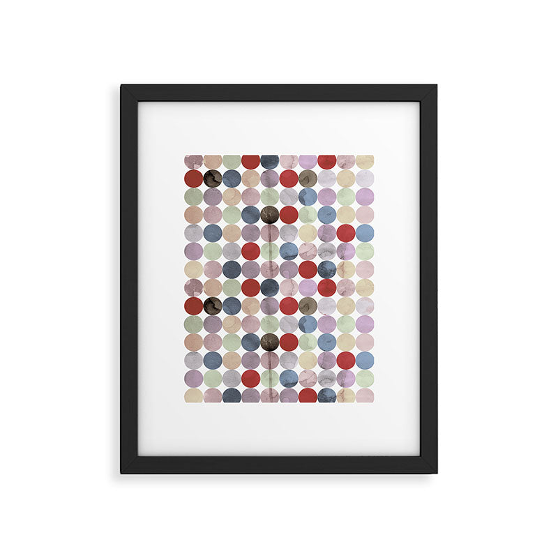 Winter Polka Dots Framed Art Print Gallery Image 5