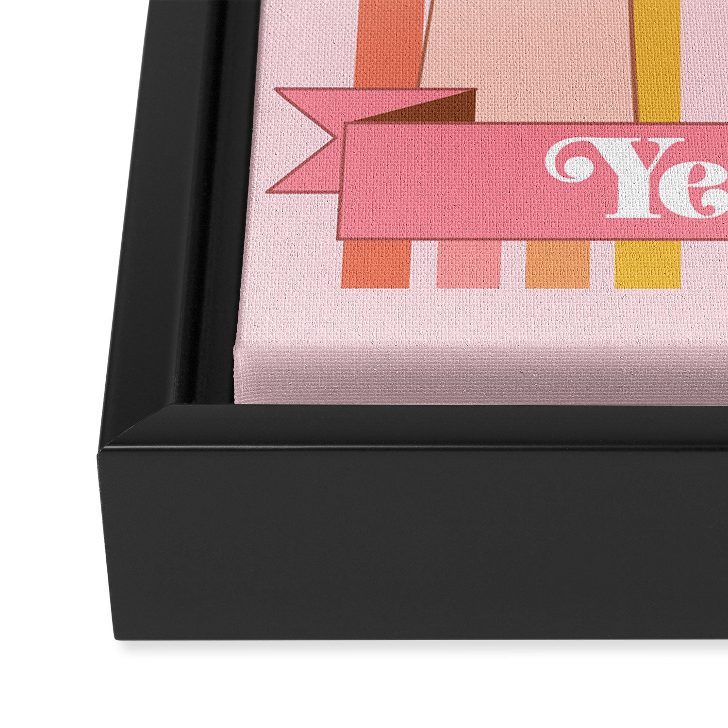 Yes Girl Framed Canvas Print Gallery Image 3