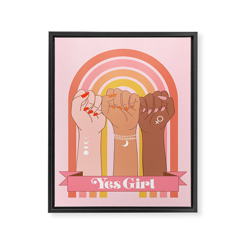 Yes Girl Framed Canvas Print Gallery Image 8