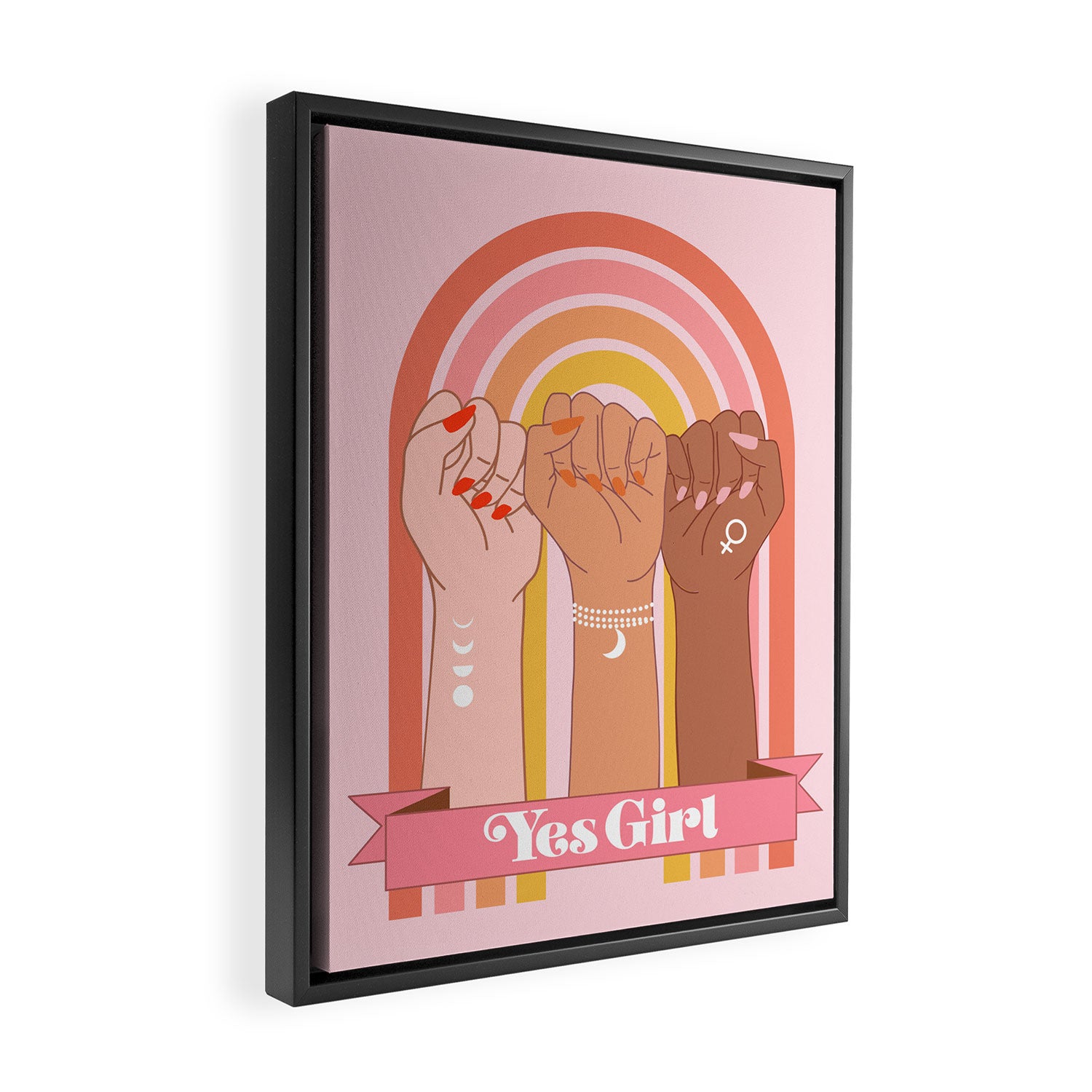 Yes Girl Framed Canvas Print Gallery Image 2