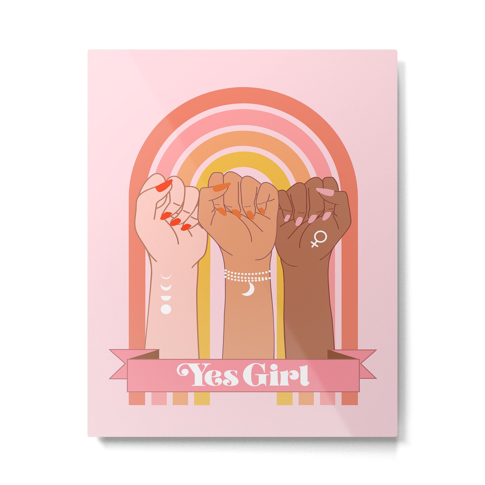 Yes Girl Metal Print Gallery Image 6