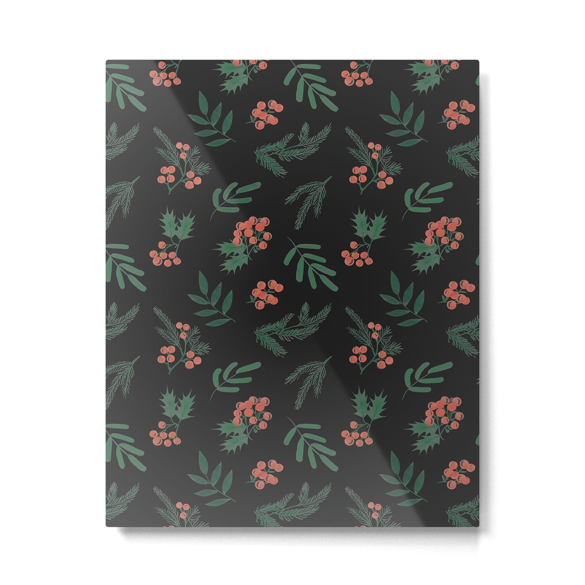 Yuletide Botanical Print Metal Print Gallery Image 4
