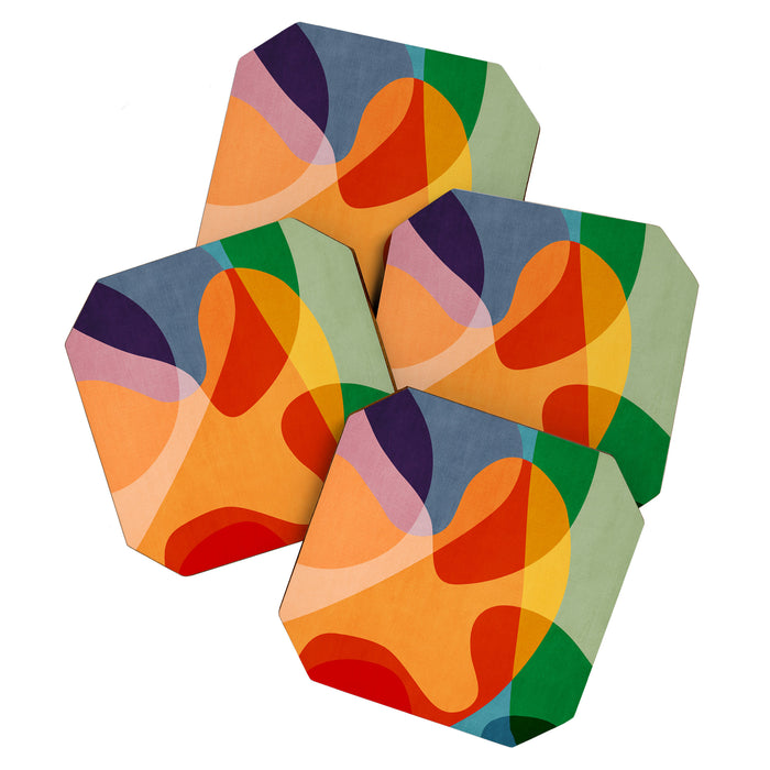 Abstract Colorful Artwork VI Coaster Gallery Image 1