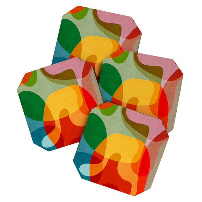 Abstract Colorful Artwork VII Coaster Gallery Image 1