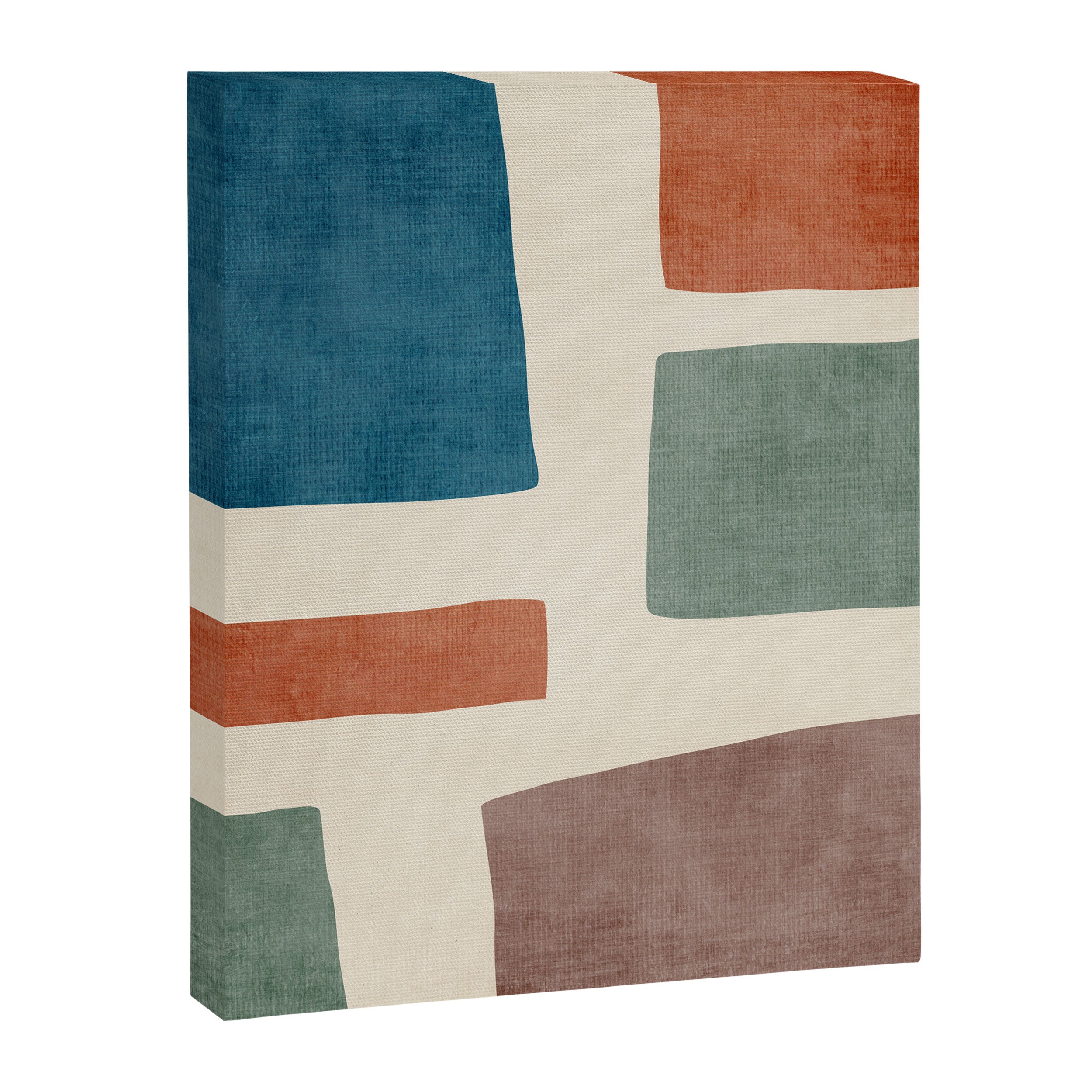 Abstract Earth Tones Organic Shapes Canvas Print Gallery Image 6