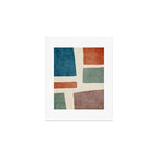 Abstract Earth Tones Organic Shapes Art Print Gallery Image 1