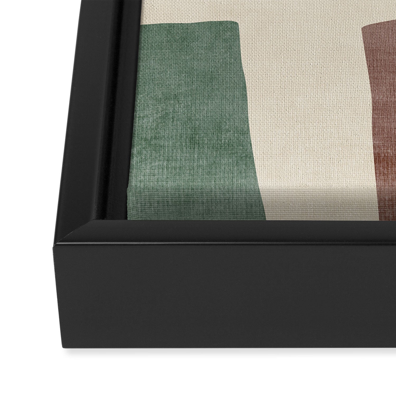 Abstract Earth Tones Organic Shapes Framed Canvas Print Gallery Image 3