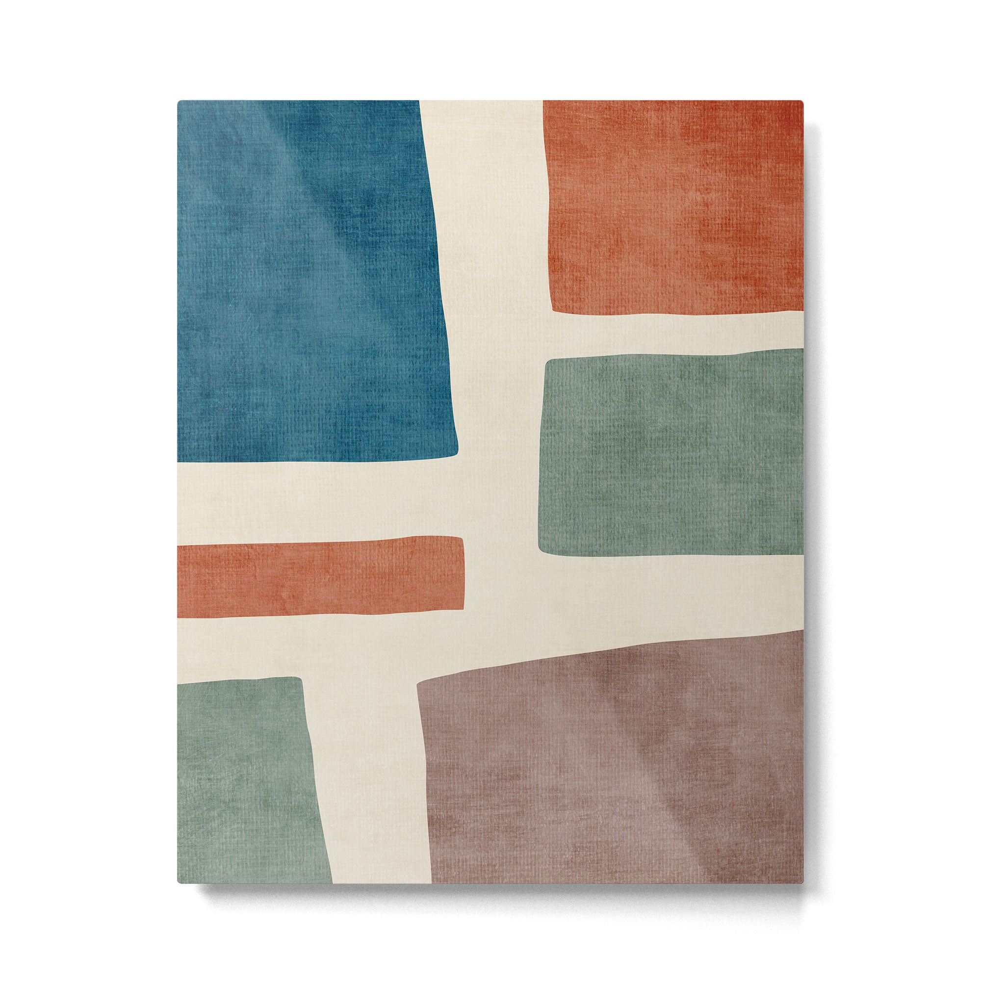 Abstract Earth Tones Organic Shapes Metal Print Gallery Image 4