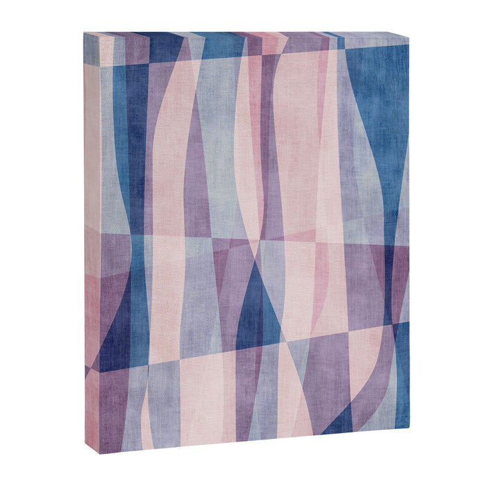 Abstract Lines Blush Pink Blue Pastel Tones Canvas Print Gallery Image 1