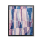 Abstract Lines Blush Pink Blue Pastel Tones Framed Canvas Print Gallery Image 6