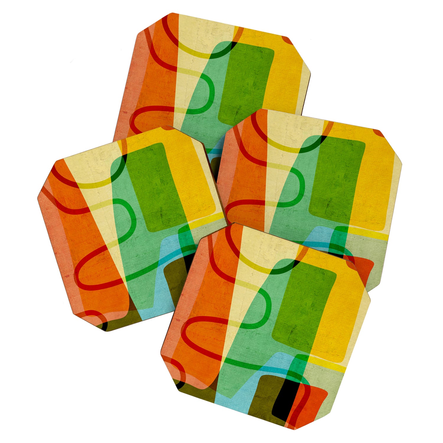 Abstract Mid-Century Modern Art Coaster Gallery Image 1