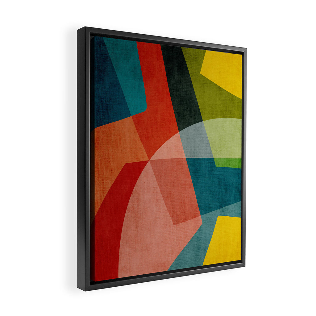 Abstract Modern Colorful Original Art Framed Canvas Print Gallery Image 2