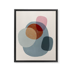 Abstract Shapes Gray Pink Rust Framed Canvas Print Gallery Image 8