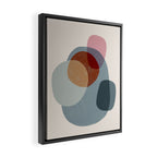 Abstract Shapes Gray Pink Rust Framed Canvas Print Gallery Image 2