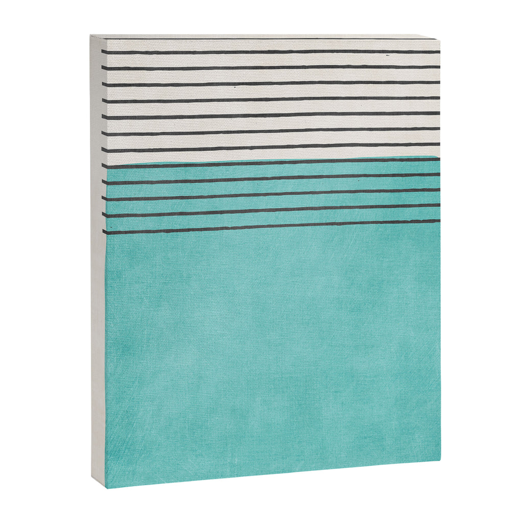 Aqua Turquoise Minimalist Art Canvas Print Gallery Image 6