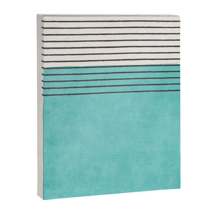 Aqua Turquoise Minimalist Art Canvas Print Gallery Image 1