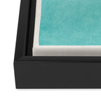Aqua Turquoise Minimalist Art Framed Canvas Print Gallery Image 3