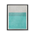 Aqua Turquoise Minimalist Art Framed Canvas Print Gallery Image 6