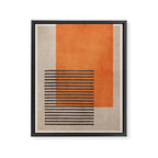 Beige Orange Geometric Abstract Minimalist Art Framed Canvas Print Gallery Image 6