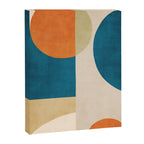 Beige Orange Navy Abstract Modern Artwork Canvas Print Gallery Image 6