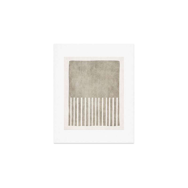 Beige White Minimalism 001 Art Print Gallery Image 1