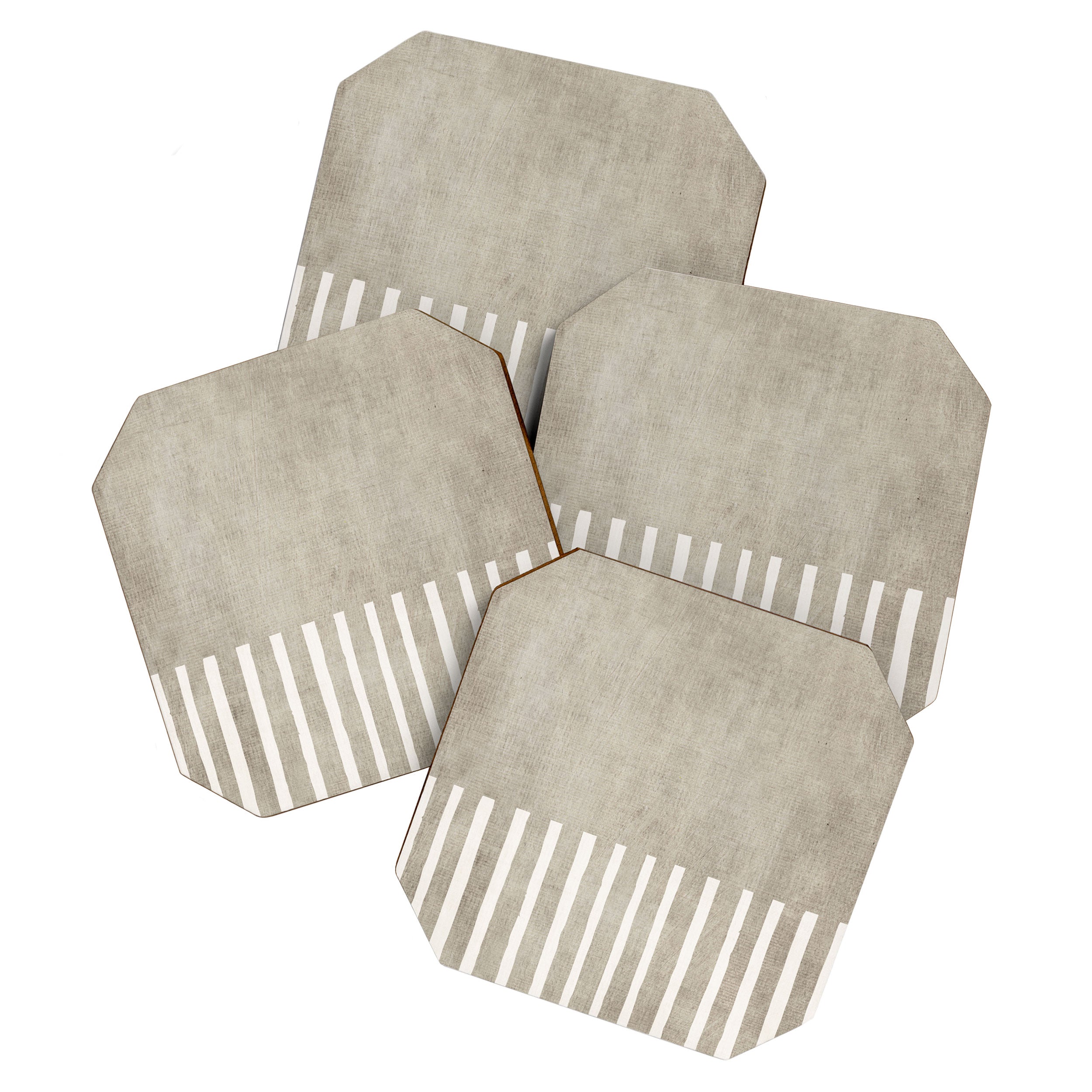 Beige White Minimalism 001 Coaster Gallery Image 1