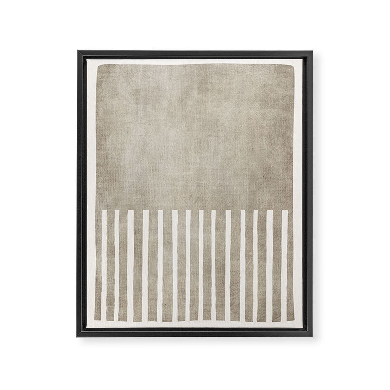 Beige White Minimalism 001 Framed Canvas Print Gallery Image 6
