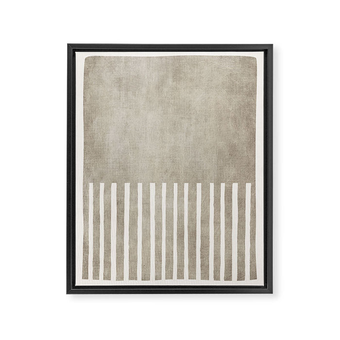 Beige White Minimalism 001 Framed Canvas Print Gallery Image 1