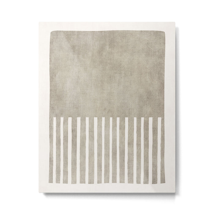 Beige White Minimalism 001 Metal Print Gallery Image 1