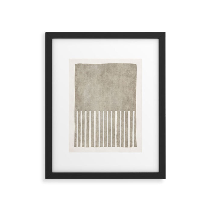 Beige White Minimalism 001 Framed Art Print Gallery Image 1