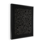 Black and White Geometric Abstract Artwork Framed Canvas Print Gallery Image 2
