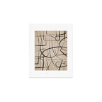 Black Beige Abstract Line Art Rich Texture Art Print Gallery Image 1