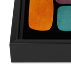 Black & Colorful Shapes Modern I Framed Canvas Print Gallery Image 3