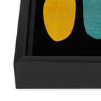 Black & Colorful Shapes Modern II Framed Canvas Print Gallery Image 3