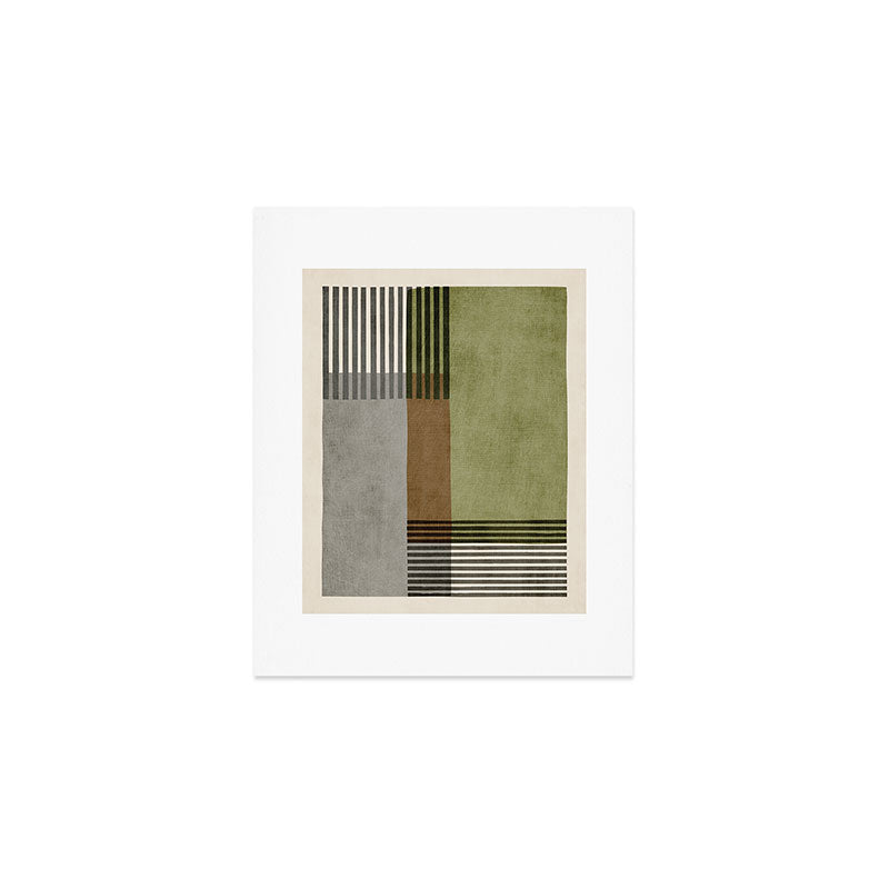 Black Green Brown Gray Bold Modern Artwork Art Print Gallery Image 1