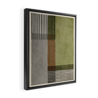 Black Green Brown Gray Bold Modern Artwork Framed Canvas Print Gallery Image 2