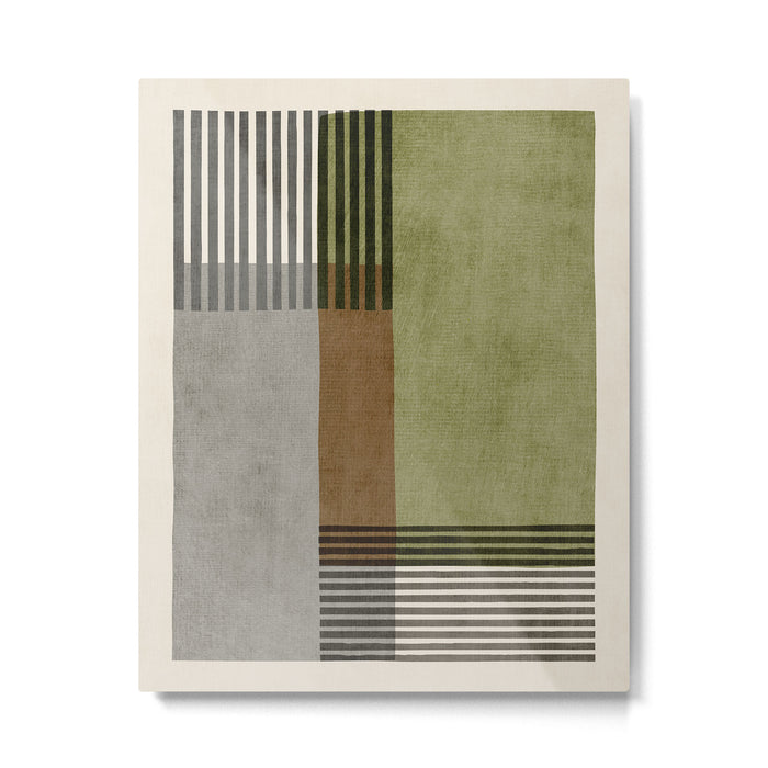 Black Green Brown Gray Bold Modern Artwork Metal Print Gallery Image 1