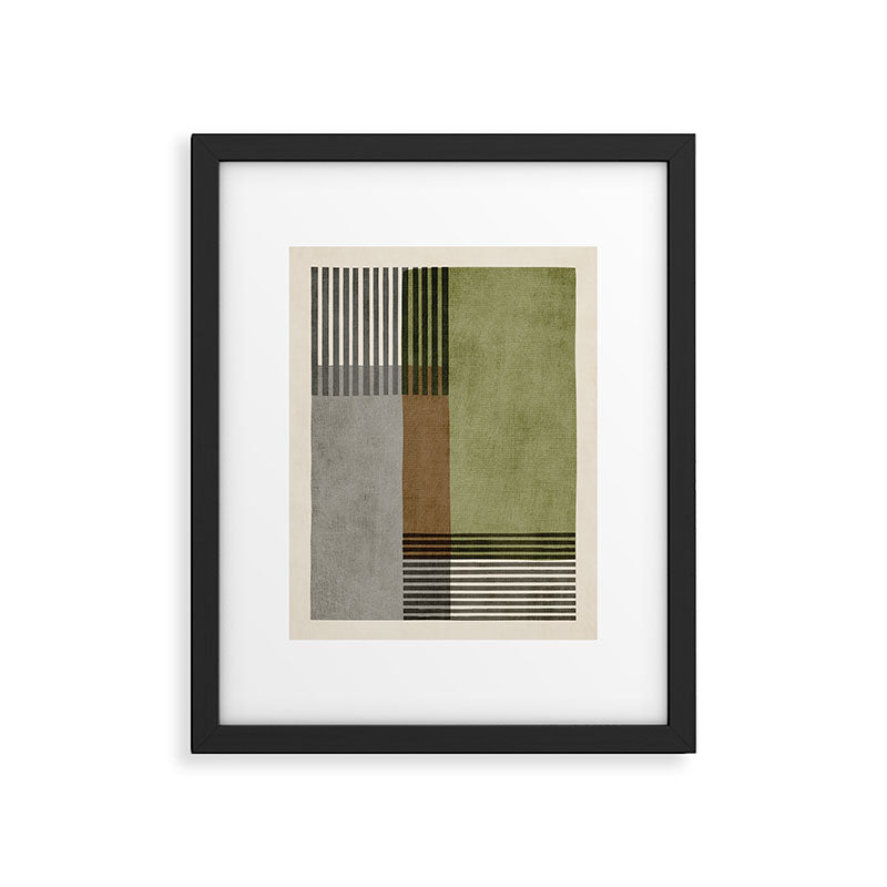 Black Green Brown Gray Bold Modern Artwork Framed Art Print Gallery Image 5