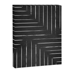 Black White Lines Minimalist Canvas Print Gallery Image 8