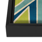 Blue Green Beige Aqua Artwork Framed Canvas Print Gallery Image 3