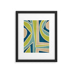 Blue Green Beige Aqua Artwork Framed Art Print Gallery Image 5