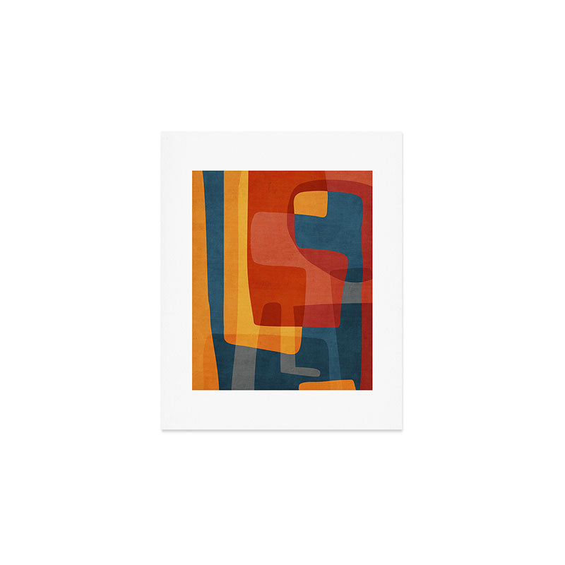 Blue Red Yellow MCM Art Art Print Gallery Image 1
