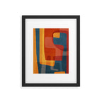 Blue Red Yellow MCM Art Framed Art Print Gallery Image 5