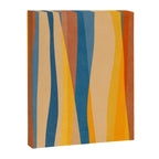 Blue Yellow Burnt-Orange Rust Abstract Artwork Canvas Print Gallery Image 6
